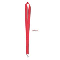 Vue Tour de cou 20 mm - Simple lany de couleur rouge| Krokrodeal
