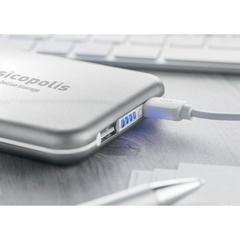 Vue Powerbank solaire 4000mAh - Solarflat de couleur gris| Krokrodeal