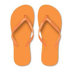 Vue Tongs PE - Honolulu de couleur orange| Krokrodeal