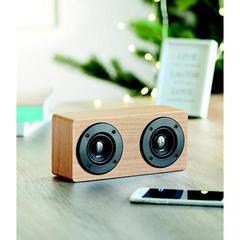 Vue Haut-parleur sans fil 2x3W - Sonictwo de couleur marron| Krokrodeal