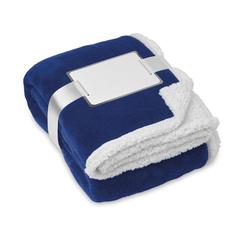 Vue Couverture PP / sherpa - Zermatt de couleur bleu| Krokrodeal