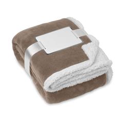 Vue Couverture PP / sherpa - Zermatt de couleur marron| Krokrodeal