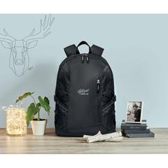 Vue Sac à dos en polyester - Tecnotrek de couleur noir| Krokrodeal