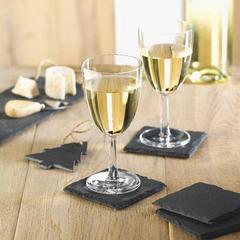 Vue Sous-verres en ardoise - Slate4 de couleur noir| Krokrodeal