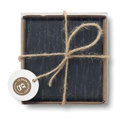 Vue Sous-verres en ardoise - Slate4 de couleur noir| Krokrodeal