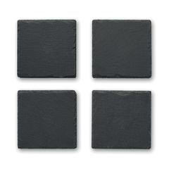 Vue Sous-verres en ardoise - Slate4 de couleur noir| Krokrodeal