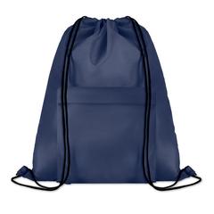 Vue Grand sac cordelette 210D - Pocket shoop de couleur bleu| Krokrodeal