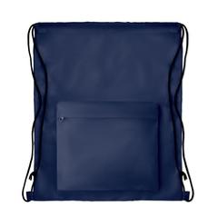Vue Grand sac cordelette 210D - Pocket shoop de couleur bleu| Krokrodeal