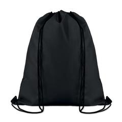 Vue Grand sac cordelette 210D - Pocket shoop de couleur noir| Krokrodeal