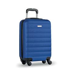 Vue Trolley rigide - Budapest de couleur bleu| Krokrodeal