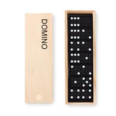 Vue Jeu de domino dans une boite - Domino de couleur marron| Krokrodeal