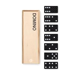 Vue Jeu de domino dans une boite - Domino de couleur marron| Krokrodeal