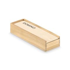 Vue Jeu de domino dans une boite - Domino de couleur marron| Krokrodeal