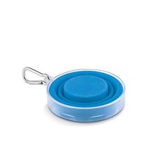 Vue Tasse pliable avec pilulier - Cup pill de couleur bleu| Krokrodeal
