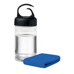 Vue Bouteille serviette de sport - Fris de couleur bleu| Krokrodeal