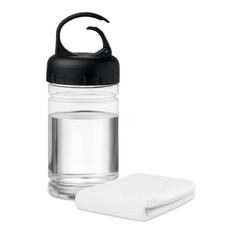 Vue Bouteille serviette de sport - Fris de couleur blanc| Krokrodeal