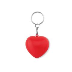 Vue Porte-clés en PU forme cœur - Lovy ring de couleur rouge| Krokrodeal