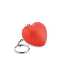 Vue Porte-clés en PU forme cœur - Lovy ring de couleur rouge| Krokrodeal