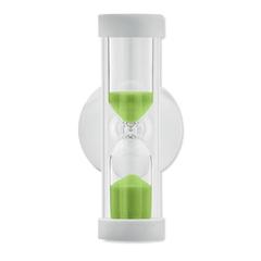 Vue Sablier (4 min) avec ventouse - Quickshower de couleur vert| Krokrodeal