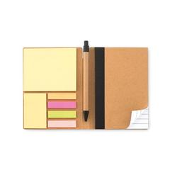 Vue Carnet recyclé ligné et stylo - Reconote de couleur noir| Krokrodeal