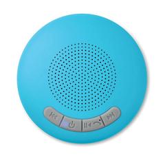Vue Haut parleur de douche - Douche de couleur bleu| Krokrodeal