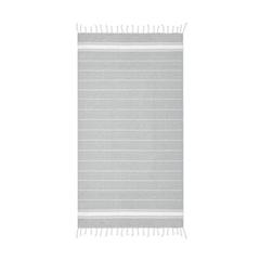 Vue Serviette de plage coton - Malibu de couleur gris| Krokrodeal