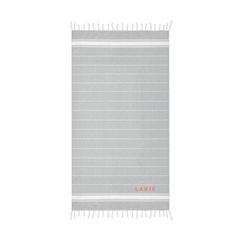 Vue Serviette de plage coton - Malibu de couleur gris| Krokrodeal