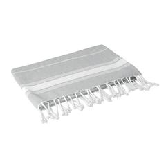 Vue Serviette de plage coton - Malibu de couleur gris| Krokrodeal