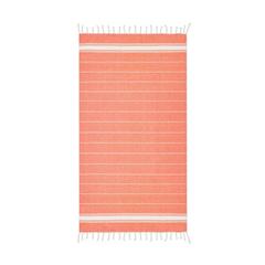Vue Serviette de plage coton - Malibu de couleur orange| Krokrodeal