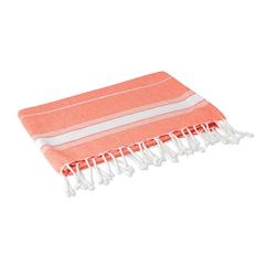 Vue Serviette de plage coton - Malibu de couleur orange| Krokrodeal