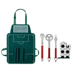Vue Tablier BBQ Foot - Donau bally de couleur vert| Krokrodeal
