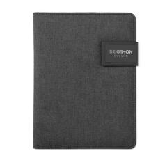 Vue Conférencier A5 et powerbank - Powernoty de couleur noir| Krokrodeal