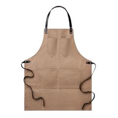 Vue Tablier en toile enduite - Chef de couleur marron| Krokrodeal