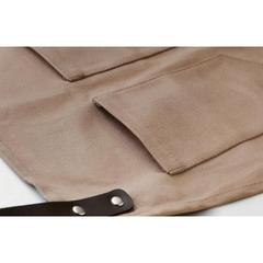 Vue Tablier en toile enduite - Chef de couleur marron| Krokrodeal
