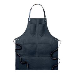Vue Tablier en toile enduite - Chef de couleur noir| Krokrodeal