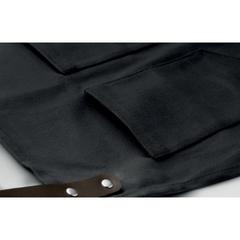 Vue Tablier en toile enduite - Chef de couleur noir| Krokrodeal