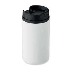 Vue Mug double paroi 250 ml - Falun de couleur blanc| Krokrodeal