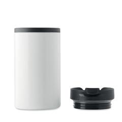 Vue Mug double paroi 250 ml - Falun de couleur blanc| Krokrodeal