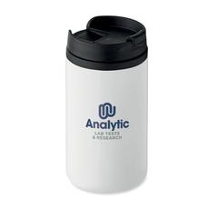 Vue Mug double paroi 250 ml - Falun de couleur blanc| Krokrodeal