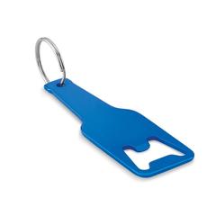 Vue Porte-clés decapsuleur en alu - Botelia de couleur bleu| Krokrodeal