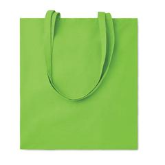 Vue Sac shopping coton 140gr/m² - Cottonel colour + de couleur vert| Krokrodeal