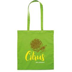 Vue Sac shopping coton 140gr/m² - Cottonel colour + de couleur vert| Krokrodeal