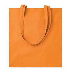 Vue Sac shopping coton 140gr/m² - Cottonel colour + de couleur orange| Krokrodeal