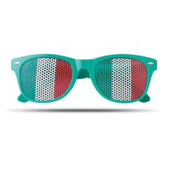 Vue Lunettes de supporter - Flag fun de couleur vert| Krokrodeal