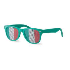 Vue Lunettes de supporter - Flag fun de couleur vert| Krokrodeal