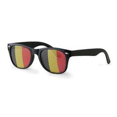 Vue Lunettes de supporter - Flag fun de couleur noir| Krokrodeal
