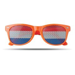 Vue Lunettes de supporter - Flag fun de couleur orange| Krokrodeal