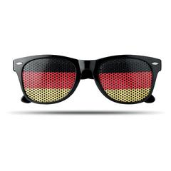 Vue Lunettes de supporter - Flag fun de couleur jaune| Krokrodeal