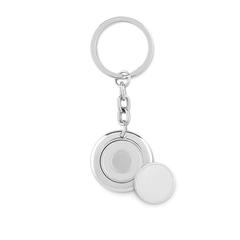 Porte-clés avec jeton aimanté - Flat ring publicitaire pas cher