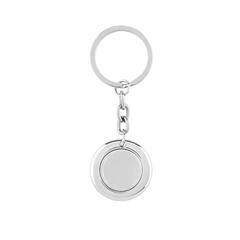 Vue Porte-clés avec jeton aimanté - Flat ring de couleur gris| Krokrodeal
